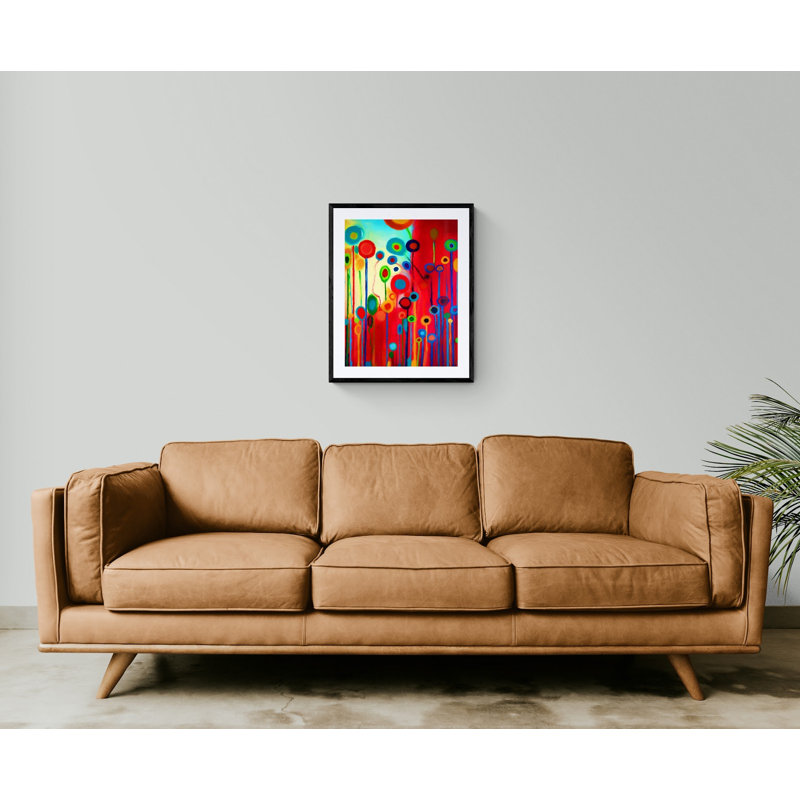 Geometric Floral Print by Angel Estevez, 32" H x 24" W, Wrapped Canvas