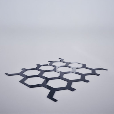 Westmore Decorative Fretwork Acrylic Wall Panels, Large, 15 1/2"W x 23 3/8"H x 1/8"T, Dark Grey