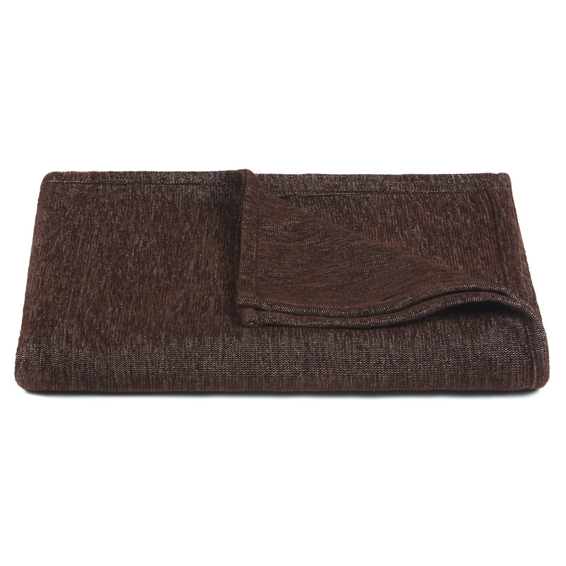 Knitted Throw Blanket, Brown