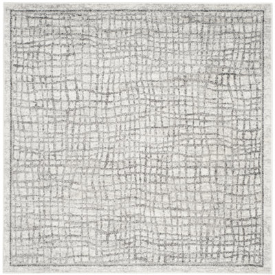Bethlyn Geometric Ivory/Silver Area Rug