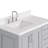 36.25'' Single Bathroom Vanity with Carrara Quartz Top-94668916