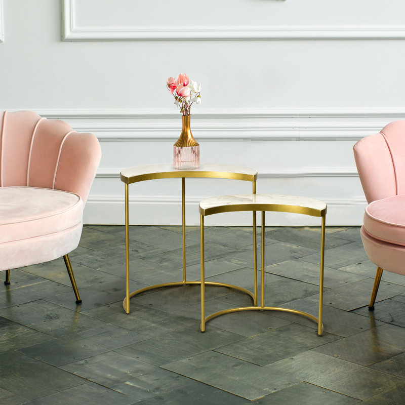 Elestine Marble Top Nesting Tables