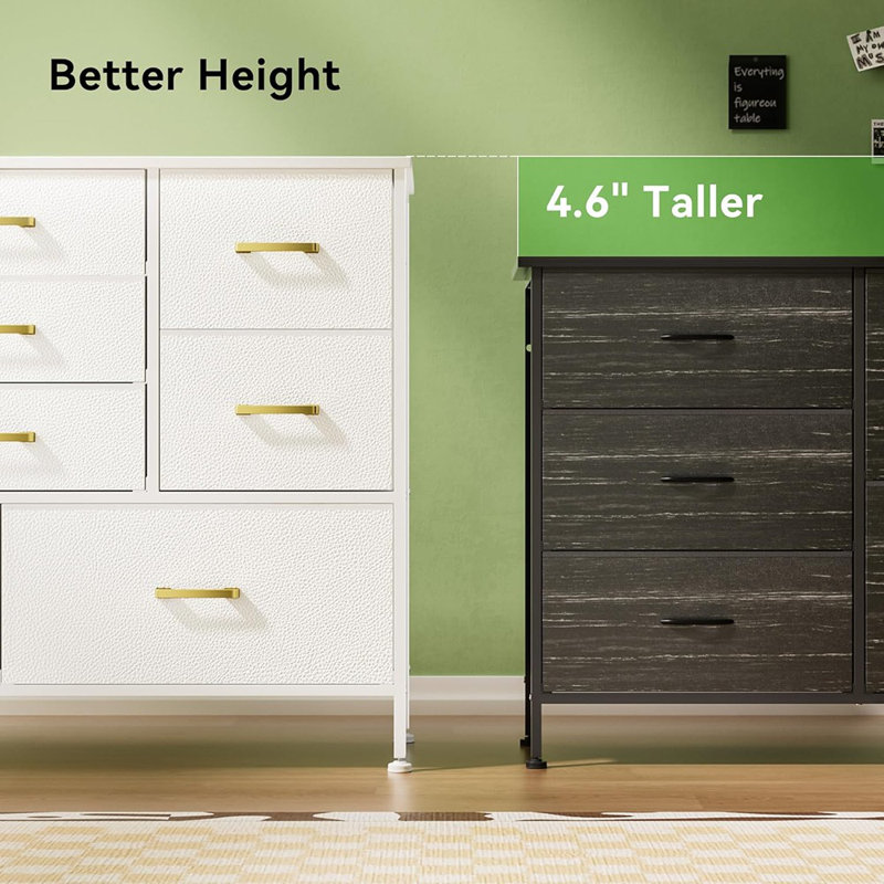Commode pour chambre à coucher avec 9 tiroirs, meuble télé pour téléviseur 50 po, ...