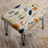 Blue And White Ferns Minimalism Boho Pattern - Floral Rectangle Ottoman