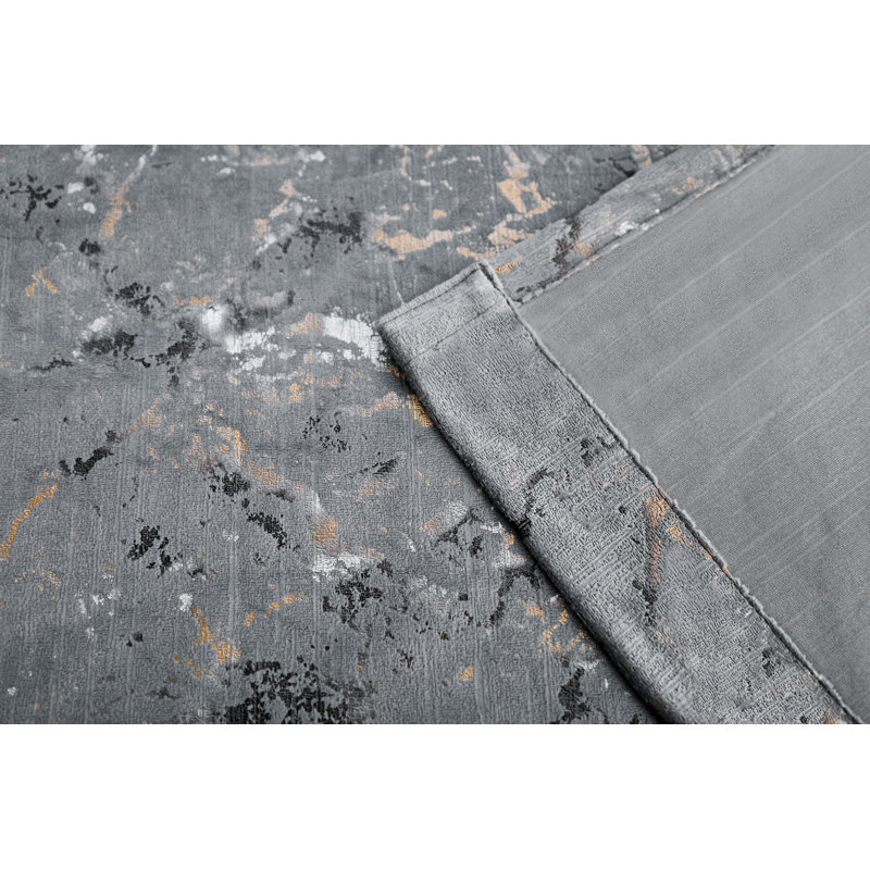 Odele Velvet Semi Sheer Curtain Pair, Grey, Width 137 x Drop 168 cm