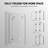 Foldable Bathtub Shower Door 48" W x 55" H with Explosion-Proof Film