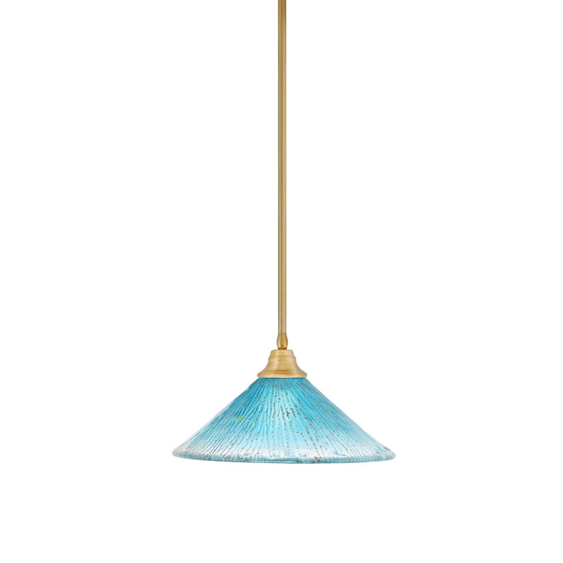 Luminaire suspendu simple à 1 lumière Edge, Laiton