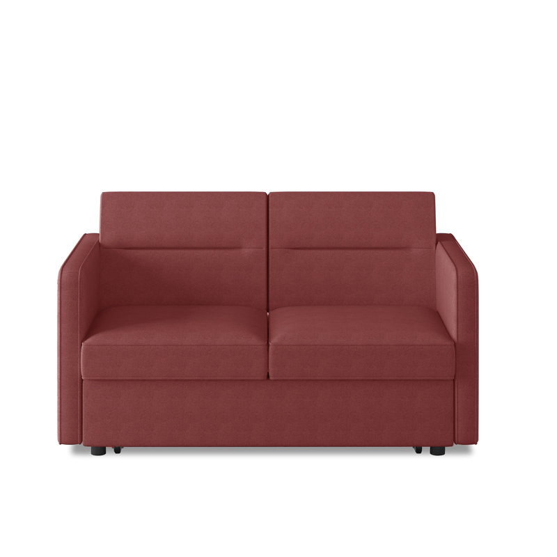 Causeuse-lit escamotable 54,5 po - Dossier réglable, Lin rouge