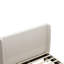 Structure de lit tapissier pour grand lit, tissu chenille beige-61596107-61596111