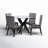 Vosburg 4 - Person Glass Top Pedestal Dining Set-544079837-544079836