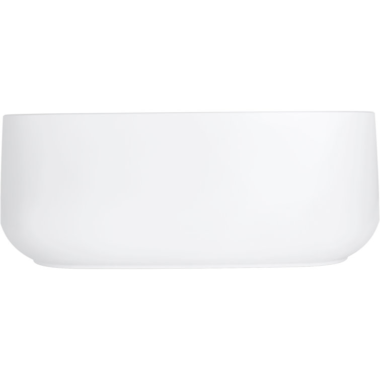 Ceric 60-In X 29-In Freestanding Bath With Center Toe-Tap Drain