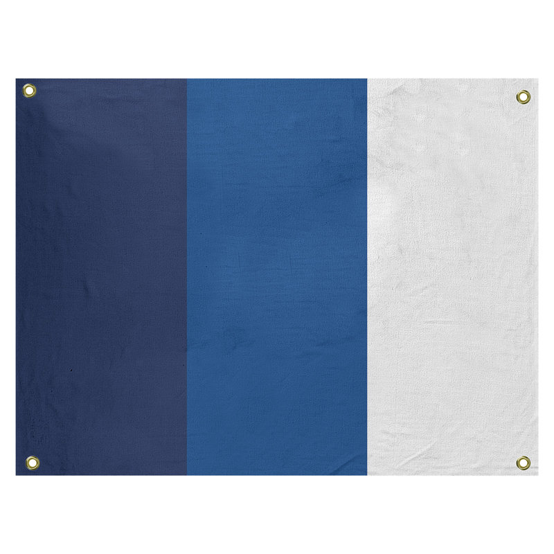 Tapisserie de polyester Baltimore, Toronto, H 50 po x l 59 po x P 1 po, Bleu marine / bleu royal / blanc