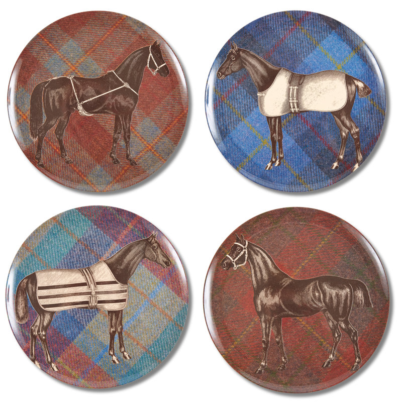EQUUS TWEED SIDE PLATES SET/4
