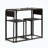 3-Piece Modern Dining Table and Stools Set