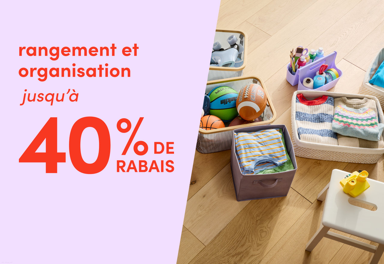 rangement et organisation en solde
