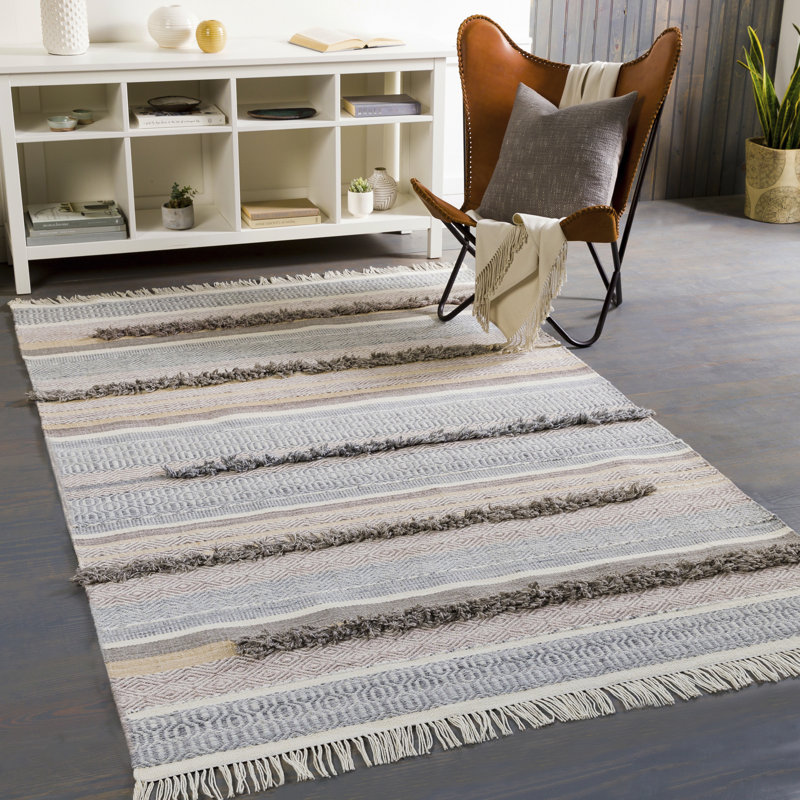Jonesville Striped Indoor / Outdoor Rug, Rectangle 8'10" x 12'