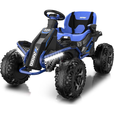 Jouets DEARAUTO 24V 4x4 Ride On pour les grands enfants âgés de 3 à 12 ans, moteurs 4 * 200W, VTT robuste pour le plaisir hors route, structure en métal robuste, amortisseurs, 5MPH, siège réglable, télécommande pour les parents, voiture à 4 roues motrices, Voitures électriques de VTT avec lumières DEL et musique