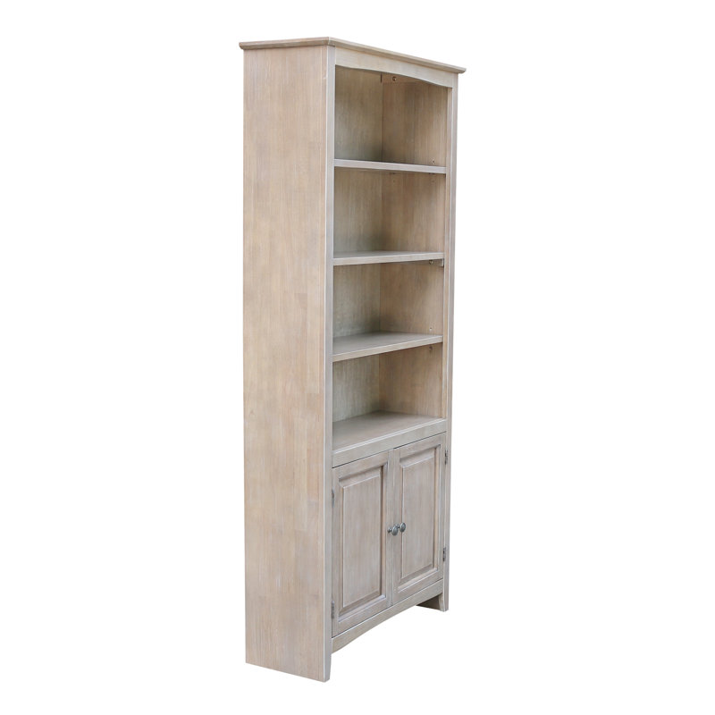 Dufrene Storage Bookcase, Washed Gray Taupe, (6 Shelves) 72" H x 32" W x 12" D