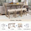 Ensemble de table de bar polyvalent 4 pièces avec prise de courant et tabourets confortables-2104312049