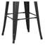 Ensemble de 2 tabourets de bar industriels, sièges de bar en métal d'une hauteur de 30 pouces avec dossier baquet, finition noire-130633193-130633195-130633196