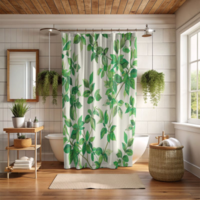 Bloom Greens - Rideau de douche Premium