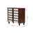 9 Pair Shoe Storage Cabinet with 2 Doors & 3 Shelves in Brown & White, 26.33" H X 29.95" W X 13.1"D