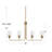 Metal and Glass 4-Light Linear Chandelier-69934899