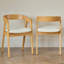 4 -Person Rubberwood Solid Wood Dining Set-1929245271