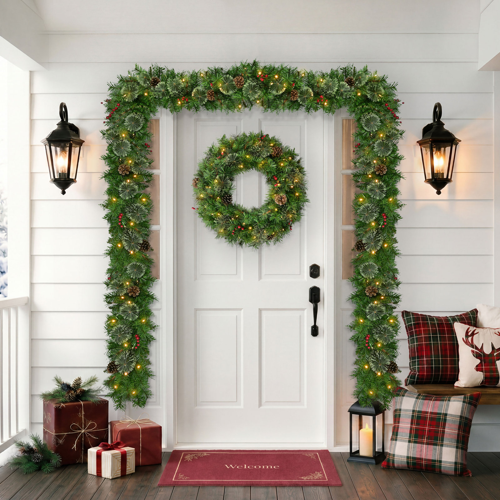24" Pine Christmas Wreath
