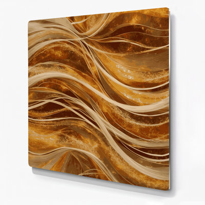 Digital Abstraction 8 Brown Metal Wall Art