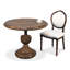 Kasson Round Pine Wood Dining Table