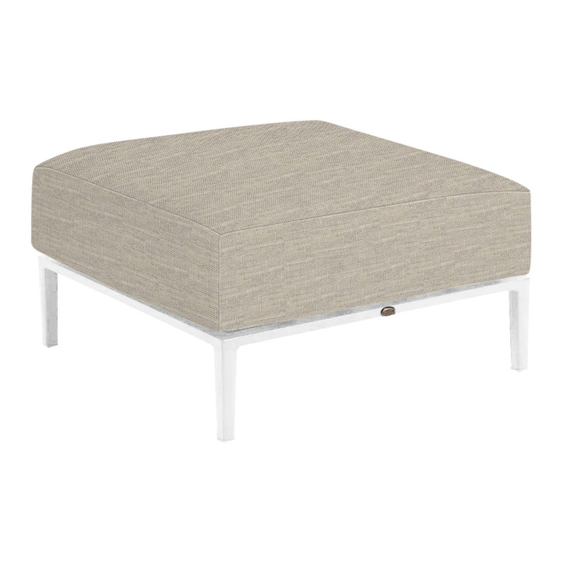 Repose-pieds d'extérieur Havana N-Dura, Sunbrella® ‑ lin colombe, Welt/Standard fill, Black