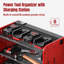Power Tool Organizer Wall Mount Charging Station With 8 Plug Power Strip And 6 Hooks