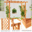 Raised Garden Bed with Arch Trellis & Hanging Roof