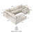 Kessi 8-Piece Upholstered Modern Chenille Fabric Modular Sectional Sofa With Ottoman-1581650768