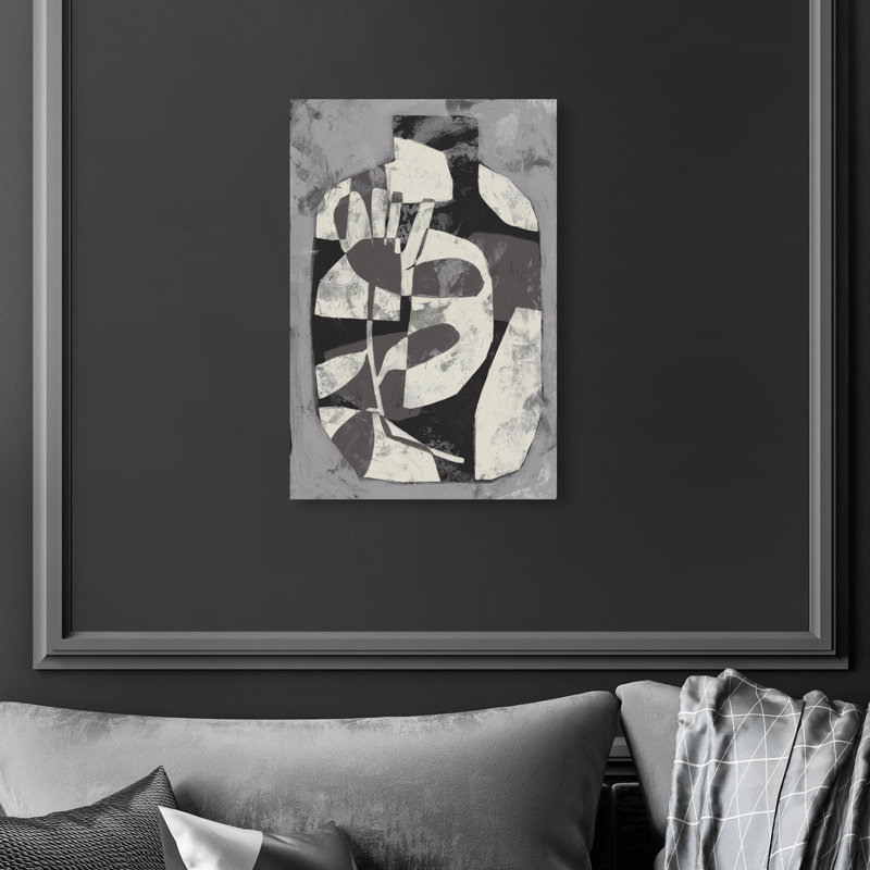 Minimalist Vase Canvas Abstract Print by Oliver Gal, Black Frame, 10 x 15, 15"H x 10"W, Gallery Wrapped