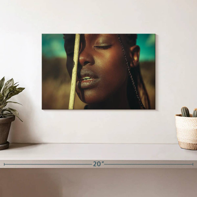 Leisha Expressive Black Woman, 8" H x 12" W