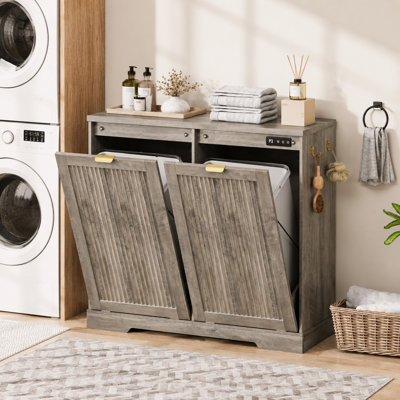 2x13 Gal Double Tilt Out Trash Cabinet – Deodorizing