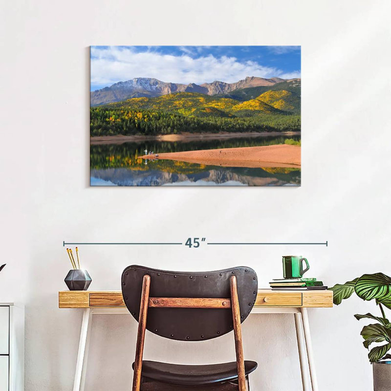 Alvord Pikes Peak Mountain Lake, 24" H x 36" W