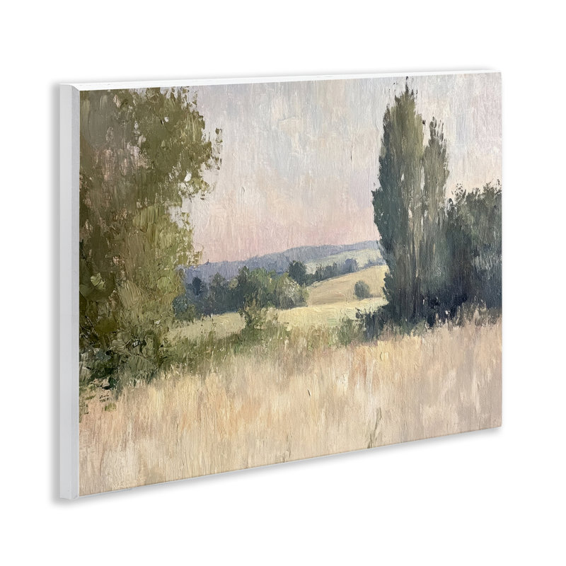 Plaque murale Tranquil Abstract Countryside, design par Petal Prints Design