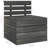 Union Rustic Garden Pallet Middle Sofa Solid Pinewood Dark Grey