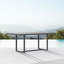 Pavia Power Coated Aluminum Dining Table-321549008-320895431