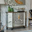 Armoire d'appoint et buffet en feuille d'argent peinte à la main