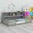 Floor Bed With Bedside Bookcase,Shelves,Guardrails-176297688
