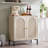 Modern Fluted Arched Buffet Cabinet with Storage, 34" Tall Wooden Modular Sideboard Cabinet w/Adjustable Shelves-437950842-445946610-450329097