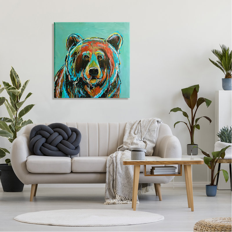 Ours moderne abstrait, H 30 po x l 30 po x P 1,5 po