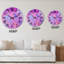 Horloge murale moderne mauve abstraite, fluide et fluide-103005293