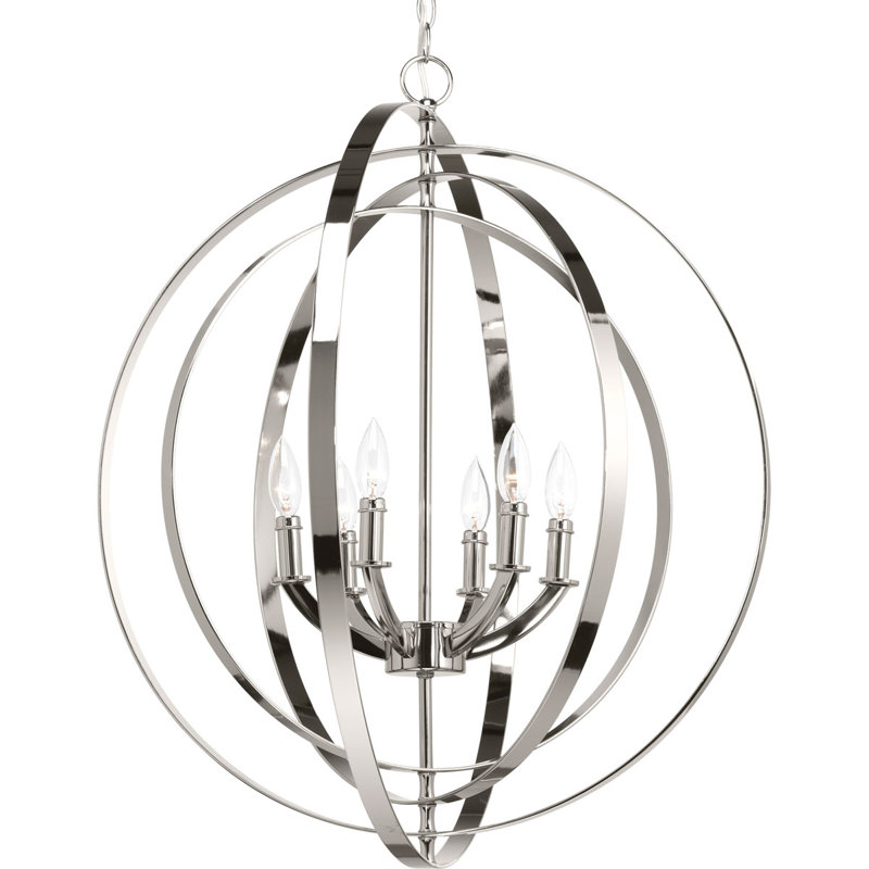 Dierking 6 - Light Dimmable Globe Chandelier
