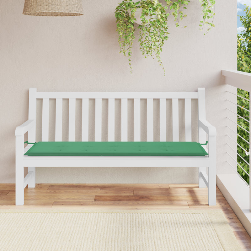 Outdoor Seat Cushion, 1.2" H x 19.7" W x 59.1" D, Green