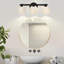 Luminaires de salle de bain à DEL modernes (3 lumières, 22 pouces), luminaires muraux de salle de bain modernes en acrylique noir mat au-dessus du miroir (lumière chaude de 18 W, 3 000 K), ampoules à DEL intégrées incluses.